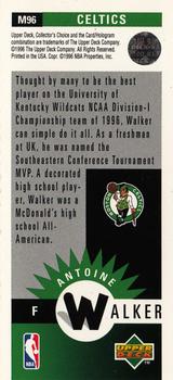 1996-97 Collector's Choice - Mini-Cards #M96 Antoine Walker Back