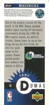 1996-97 Collector's Choice - Mini-Cards #M107 Tony Dumas Back