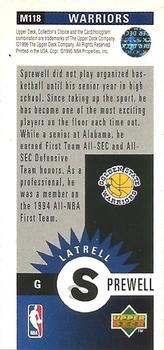 1996-97 Collector's Choice - Mini-Cards #M118 Latrell Sprewell Back