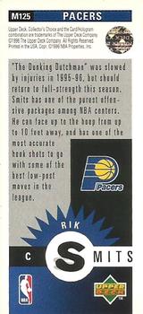 1996-97 Collector's Choice - Mini-Cards #M125 Rik Smits Back