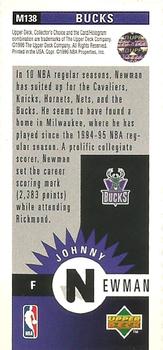 1996-97 Collector's Choice - Mini-Cards #M138 Johnny Newman Back
