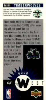 1996-97 Collector's Choice - Mini-Cards #M141 Doug West Back
