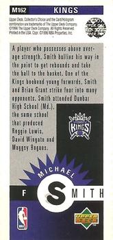 1996-97 Collector's Choice - Mini-Cards #M162 Michael Smith Back