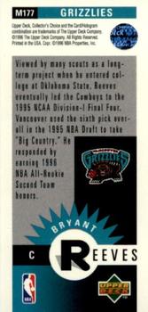 1996-97 Collector's Choice - Mini-Cards #M177 Bryant Reeves Back
