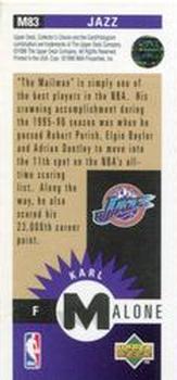 1996-97 Collector's Choice - Mini-Cards Gold #M83 Karl Malone Back