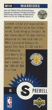 1996-97 Collector's Choice - Mini-Cards Gold #M118 Latrell Sprewell Back