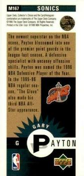 1996-97 Collector's Choice - Mini-Cards Gold #M167 Gary Payton Back