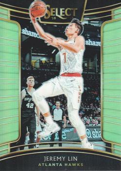 2018-19 Panini Select - Neon Green Prizms #28 Jeremy Lin Front