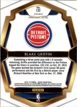 2018-19 Panini Select - Scope Prizms #131 Blake Griffin Back