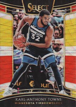 2018-19 Panini Select - Tri-Color Prizms #63 Karl-Anthony Towns Front