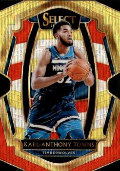 2018-19 Panini Select - Tri-Color Prizms #170 Karl-Anthony Towns Front
