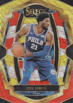 2018-19 Panini Select - Tri-Color Prizms #188 Joel Embiid Front