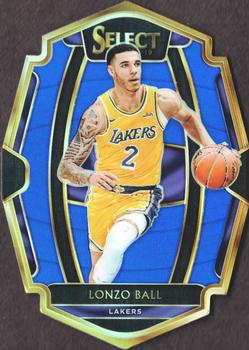 2018-19 Panini Select - Blue Prizms Die Cut #180 Lonzo Ball Front