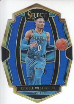 2018-19 Panini Select - Blue Prizms Die Cut #198 Russell Westbrook Front