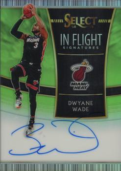 2018-19 Panini Select - In Flight Signatures Neon Green Prizms #IF-DWD Dwyane Wade Front