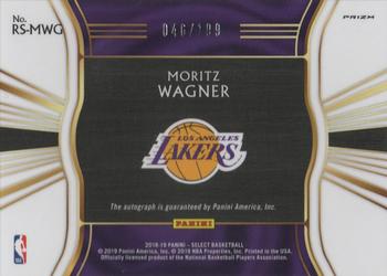 2018-19 Panini Select - Rookie Signatures #RS-MWG Moritz Wagner Back