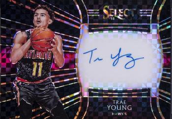 2018-19 Panini Select - Rookie Signatures Black Prizms #RS-TYG Trae Young Front