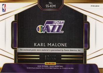 2018-19 Panini Select - Swatches Copper Prizms #SS-KM Karl Malone Back