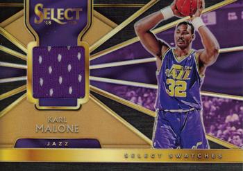 2018-19 Panini Select - Swatches Copper Prizms #SS-KM Karl Malone Front