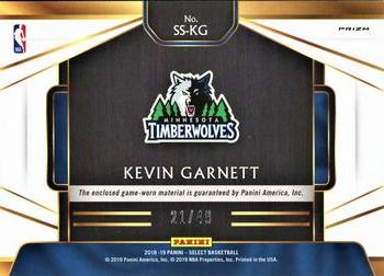 2018-19 Panini Select - Swatches Copper Prizms #SS-KG Kevin Garnett Back