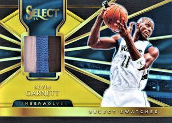 2018-19 Panini Select - Swatches Gold Prizms #SS-KG Kevin Garnett Front