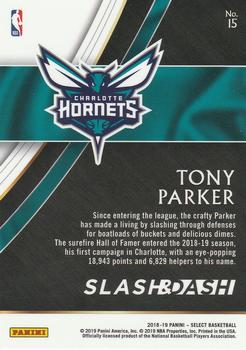 2018-19 Panini Select - Slash and Dash #15 Tony Parker Back