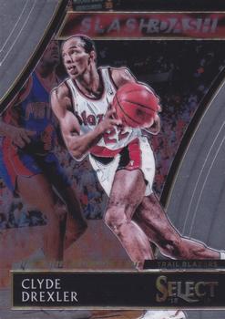 2018-19 Panini Select - Slash and Dash #29 Clyde Drexler Front