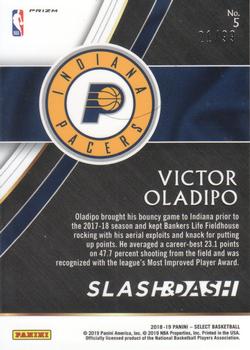 2018-19 Panini Select - Slash and Dash Silver #5 Victor Oladipo Back