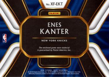 2018-19 Panini Select - X-Factor Memorabilia #XF-EKT Enes Kanter Back