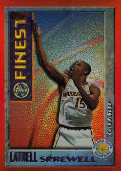 1995-96 Finest - Mystery Finest Bordered Refractors #M7 Latrell Sprewell Front
