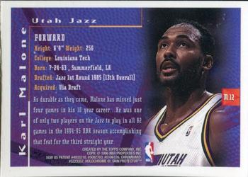 1995-96 Finest - Mystery Finest Bordered Refractors #M12 Karl Malone Back