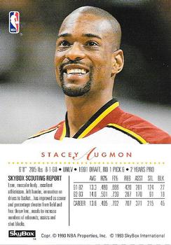 1993-94 SkyBox Premium - Series 1 Perforated Sheet 3 #NNO Stacey Augmon Back