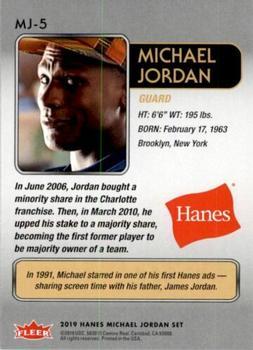 2018-19 Fleer Hanes Michael Jordan 30th Anniversary #MJ-5 Michael Jordan Back