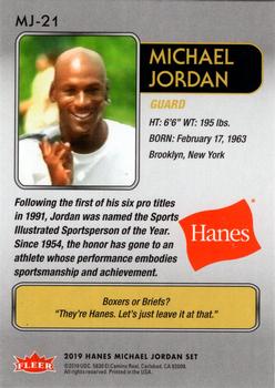 2018-19 Fleer Hanes Michael Jordan 30th Anniversary #MJ-21 Michael Jordan Back
