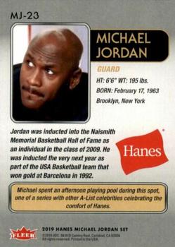 2018-19 Fleer Hanes Michael Jordan 30th Anniversary #MJ-23 Michael Jordan Back