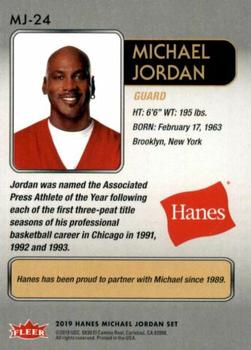 2018-19 Fleer Hanes Michael Jordan 30th Anniversary #MJ-24 Michael Jordan Back