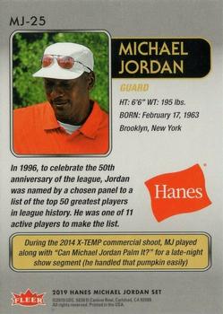 2018-19 Fleer Hanes Michael Jordan 30th Anniversary #MJ-25 Michael Jordan Back