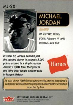 2018-19 Fleer Hanes Michael Jordan 30th Anniversary #MJ-28 Michael Jordan Back