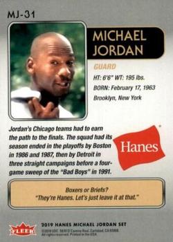 2018-19 Fleer Hanes Michael Jordan 30th Anniversary #MJ-31 Michael Jordan Back