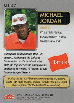 2018-19 Fleer Hanes Michael Jordan 30th Anniversary #MJ-47 Michael Jordan Back
