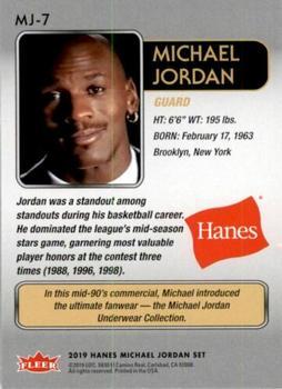 2018-19 Fleer Hanes Michael Jordan 30th Anniversary - Red Foil #MJ-7 Michael Jordan Back