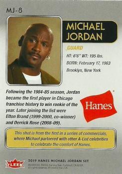 2018-19 Fleer Hanes Michael Jordan 30th Anniversary - Blue Foil #MJ-8 Michael Jordan Back