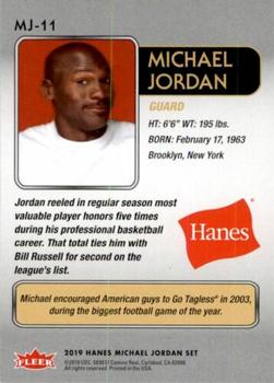 2018-19 Fleer Hanes Michael Jordan 30th Anniversary - Blue Foil #MJ-11 Michael Jordan Back