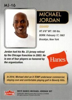 2018-19 Fleer Hanes Michael Jordan 30th Anniversary - Blue Foil #MJ-16 Michael Jordan Back