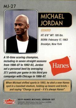 2018-19 Fleer Hanes Michael Jordan 30th Anniversary - Blue Foil #MJ-27 Michael Jordan Back