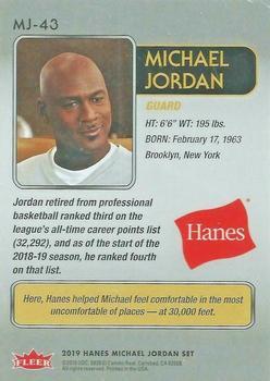2018-19 Fleer Hanes Michael Jordan 30th Anniversary - Blue Foil #MJ-43 Michael Jordan Back