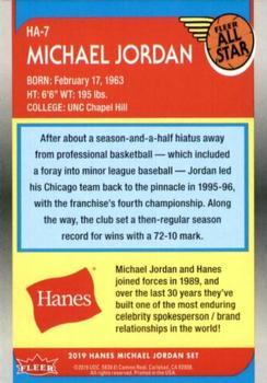 2018-19 Fleer Hanes Michael Jordan 30th Anniversary - All-Star Gold #HA-7 Michael Jordan Back