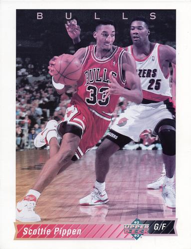 1992-93 Upper Deck Authenticated Collector Series Jumbo #133 Scottie Pippen Front