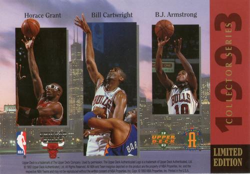 1992-93 Upper Deck Authenticated Collector Series Jumbo #NNO 1993 Chicago Bulls Three-Time Champions Back