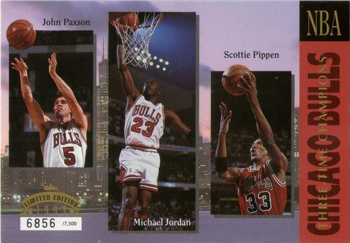 1992-93 Upper Deck Authenticated Collector Series Jumbo #NNO 1993 Chicago Bulls Three-Time Champions Front